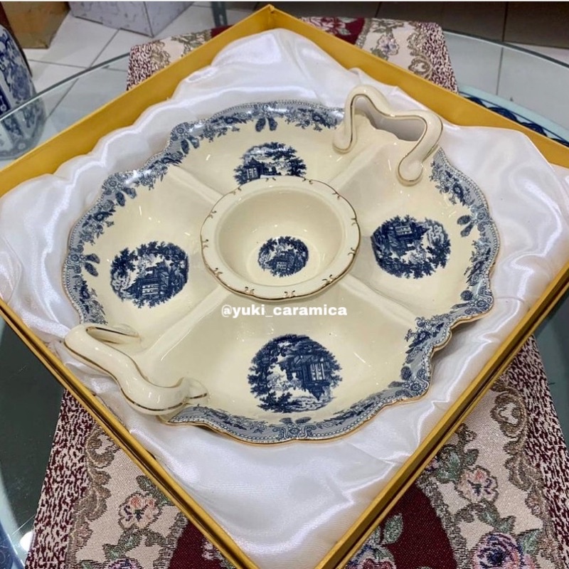 piring saji sekat 5/ piring saji keramik capodimonte windsor castle