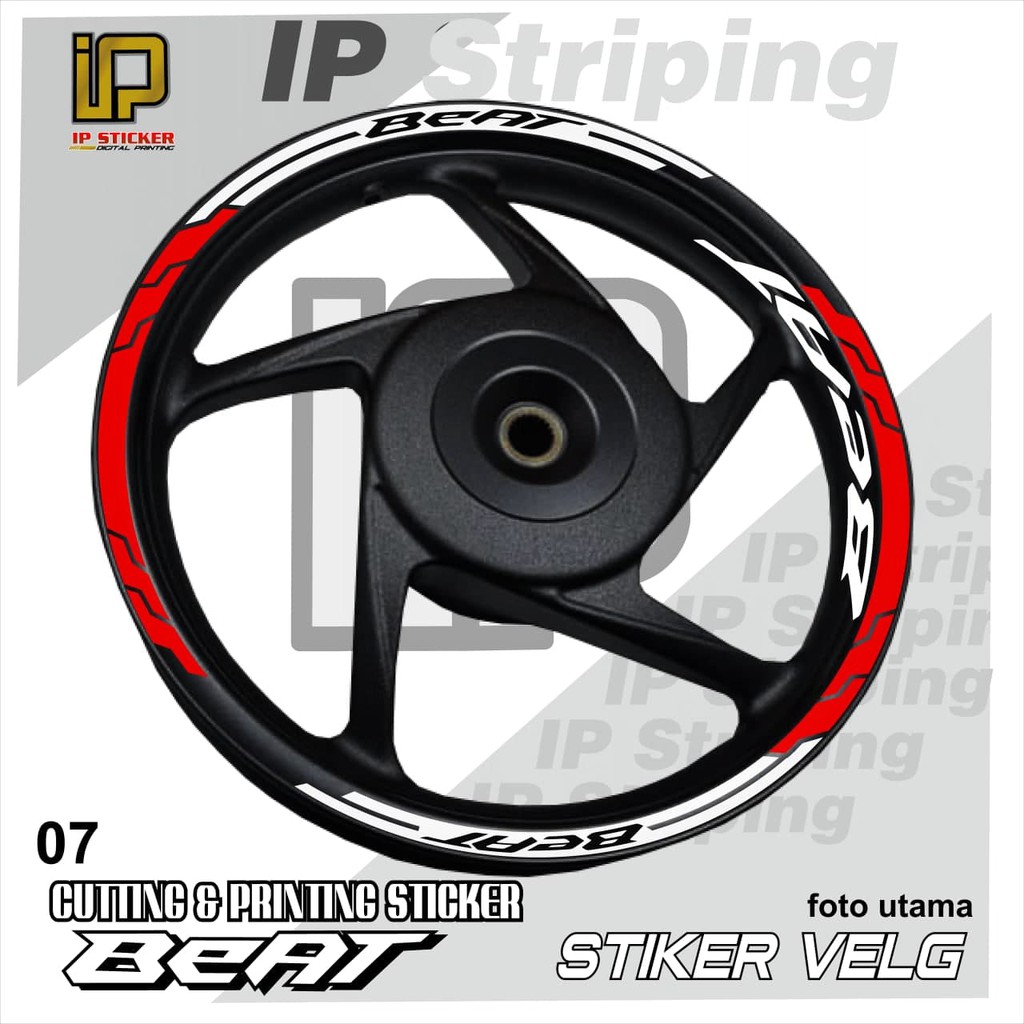 beat sticker velg beat motor honda motor sticker velg variasi Racing beat.07 (cod) stiker velg motor