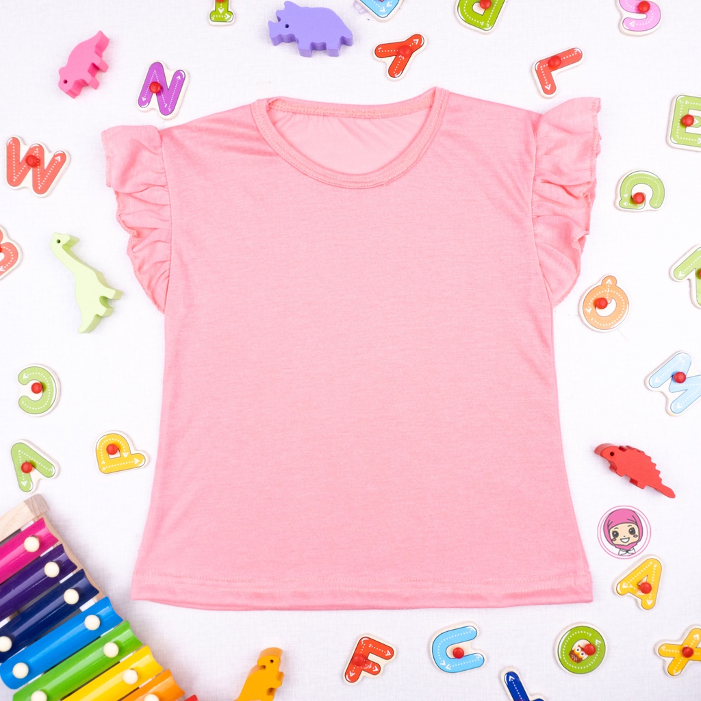 IL - Ruffle Tee Kaos Anak Perempuan / Baju Kaos Anak Perempuan