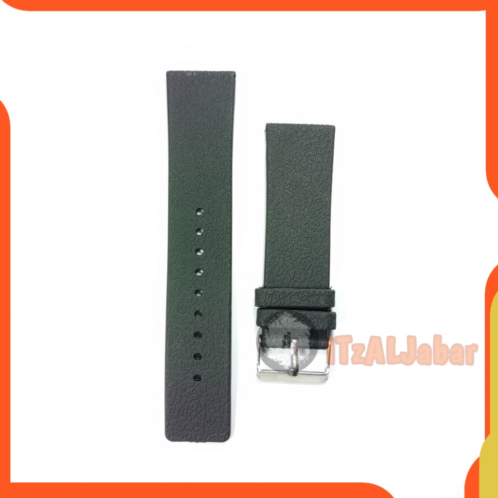 Tali jam tangan Karet 24mm rubber strap WH124 Hitam