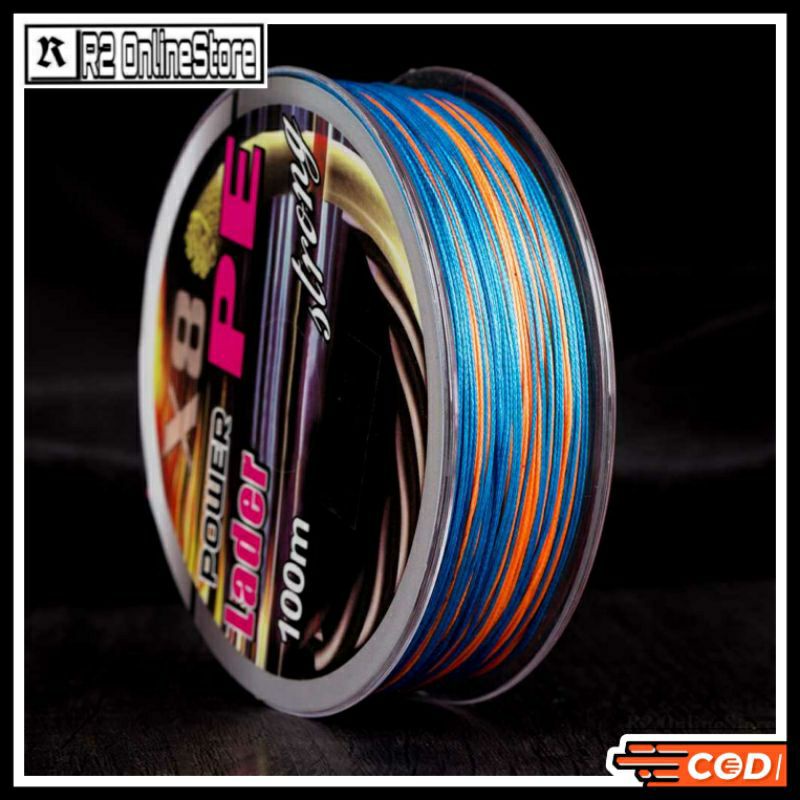 (BISA COD) Zero Senar Benang Tali Pancing Super PE 8 Braid Line 100 Meter - X8 / Ukuran 0,4 / 0,6 / 