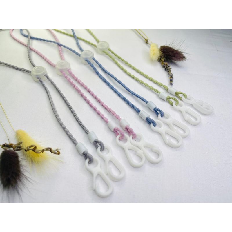 STRAP MASKER POLOS 2in1 / KALUNG MASKER HIJAB / KONEKTOR MASKER POLOS
