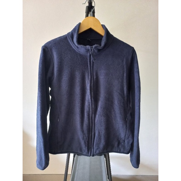 jacket sherpa uniqlo navy