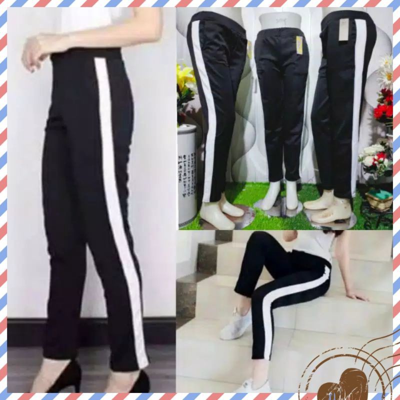 

luna list pants/pensil luna plat/pensil list panjang/celana panjang/celana list hitam/pensil list