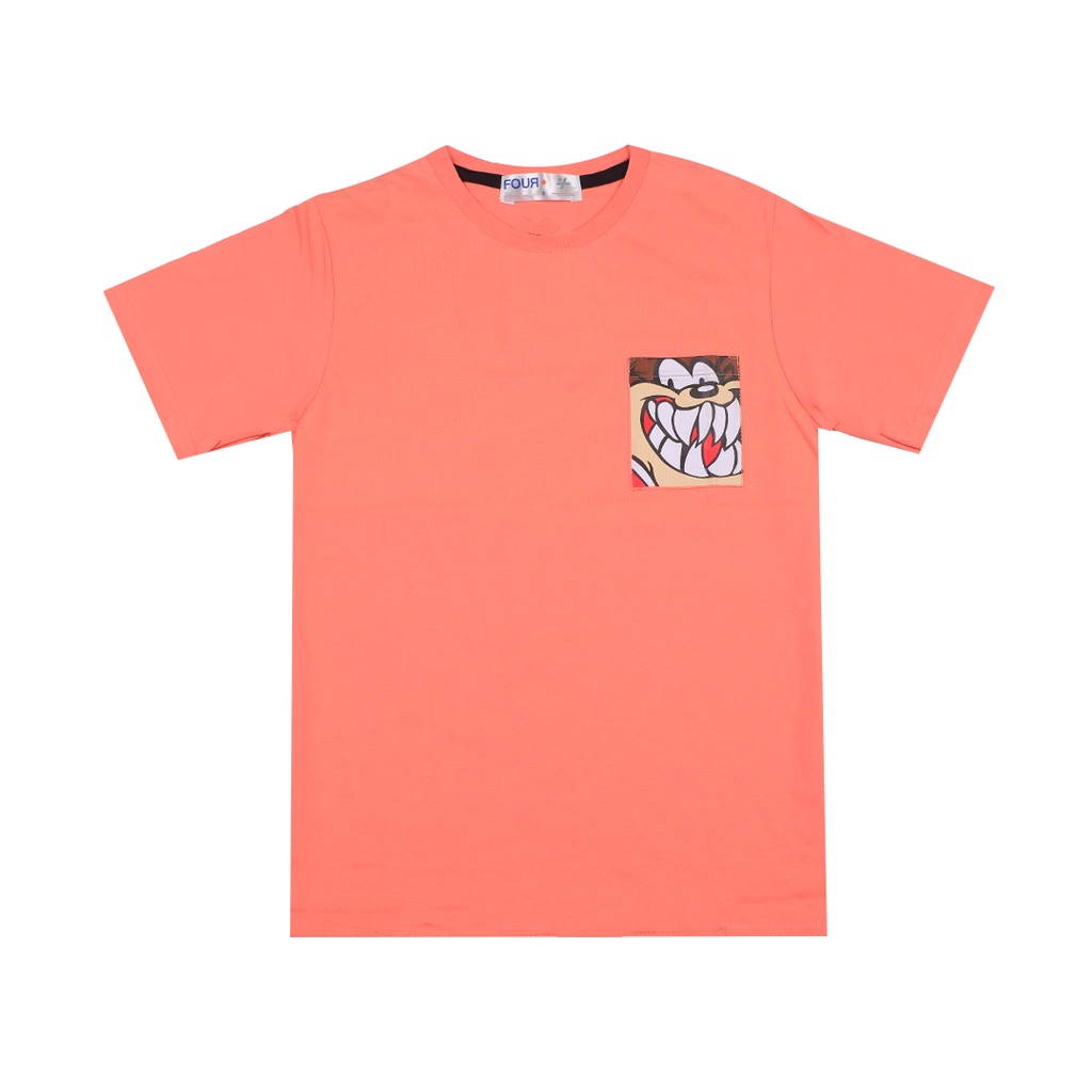 Fourpluskids Kaos Anak Laki Laki Pocket Tazmania Peach