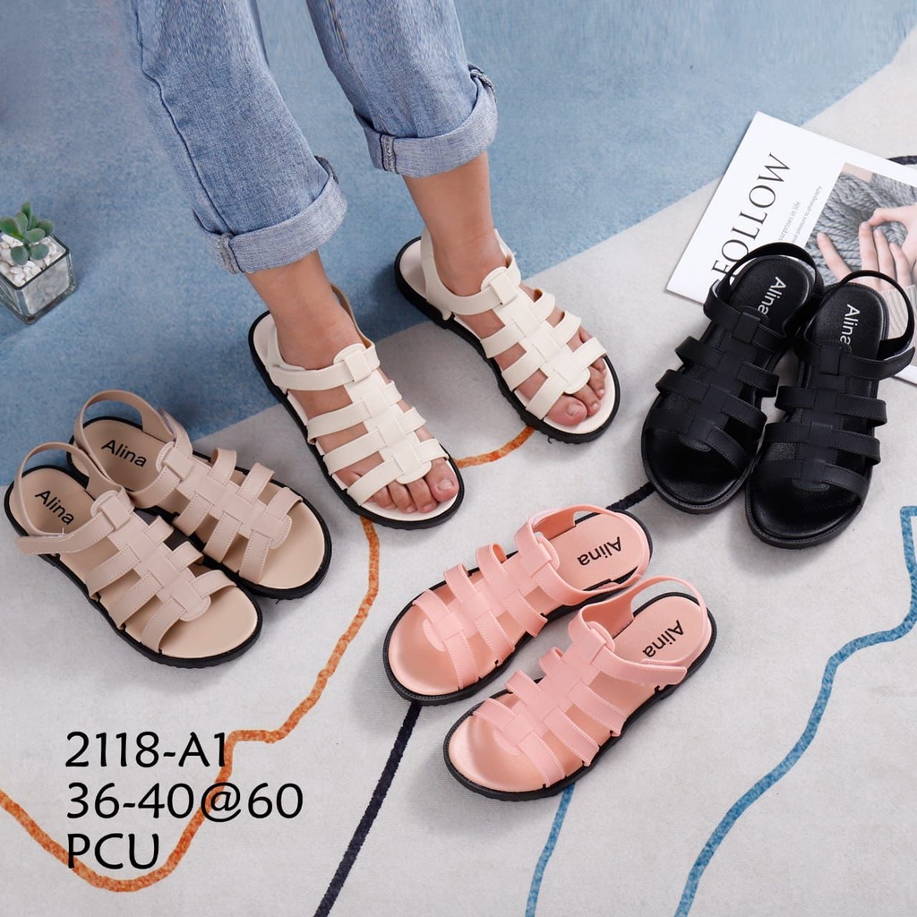 Sandal Tali Jelly ATHENA import 2118 - A1 / Sandal Wanita Terbaru /Sendal Selop Wedges Jelly HYS NEW 2201/Sendal Karet Korea Kekinian