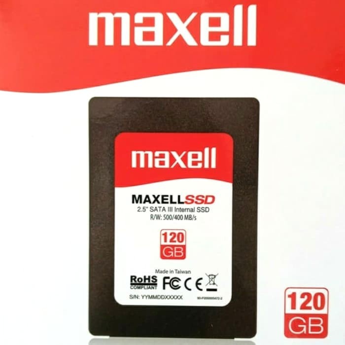 SSD MAXELL 120GB SATA III Read : Up To 500 MB/s II GPX