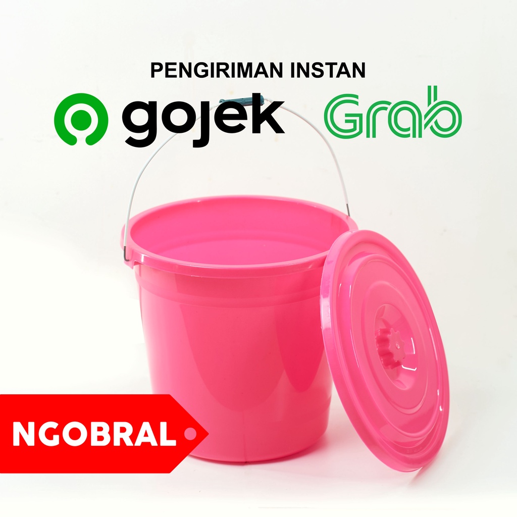 Ember Plastik Besar / Timba Plastik Air 6.5 Galon / Diamater 35 cm TUTUP