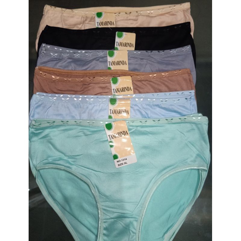 Paket Isi 12 Dan 6 Pcs Celana Katun Lembut Cd Polos Paha Renda Art SayYes 1315 Bee A19