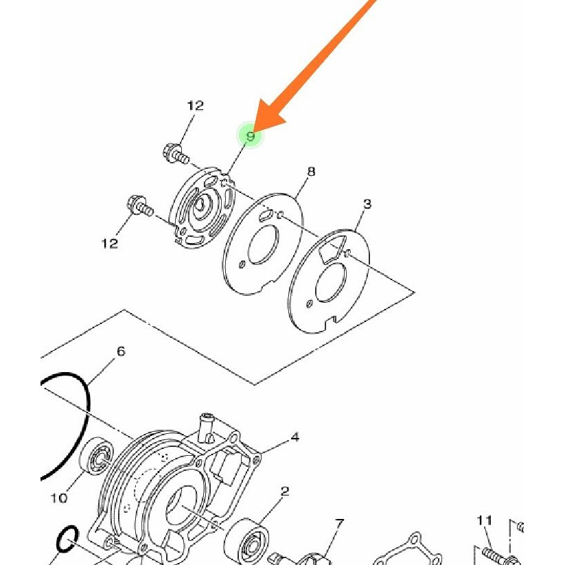 PLAT TEBAL WATERPUMP WATER PUMP JUPITER MX 135 MX KING 150 VIXION OLD LAMA NVL NVA ORI YGP 1S7-E1952-02