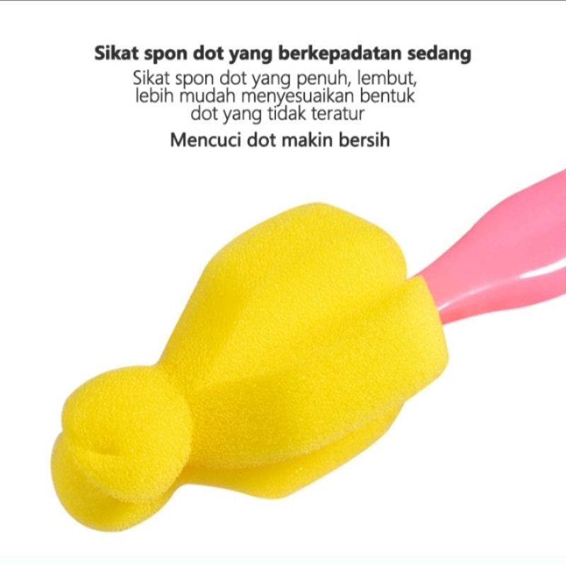 [COD]Sikat Spons Pembersih Botol Susu / Dot Bayi / Sikat Botol