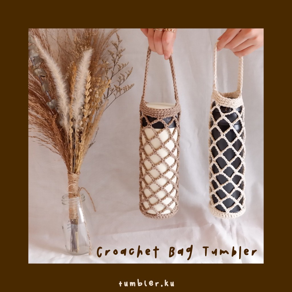 Croachet Bag Tumbler  Tas  Rajut  Tumbler  Shopee Indonesia