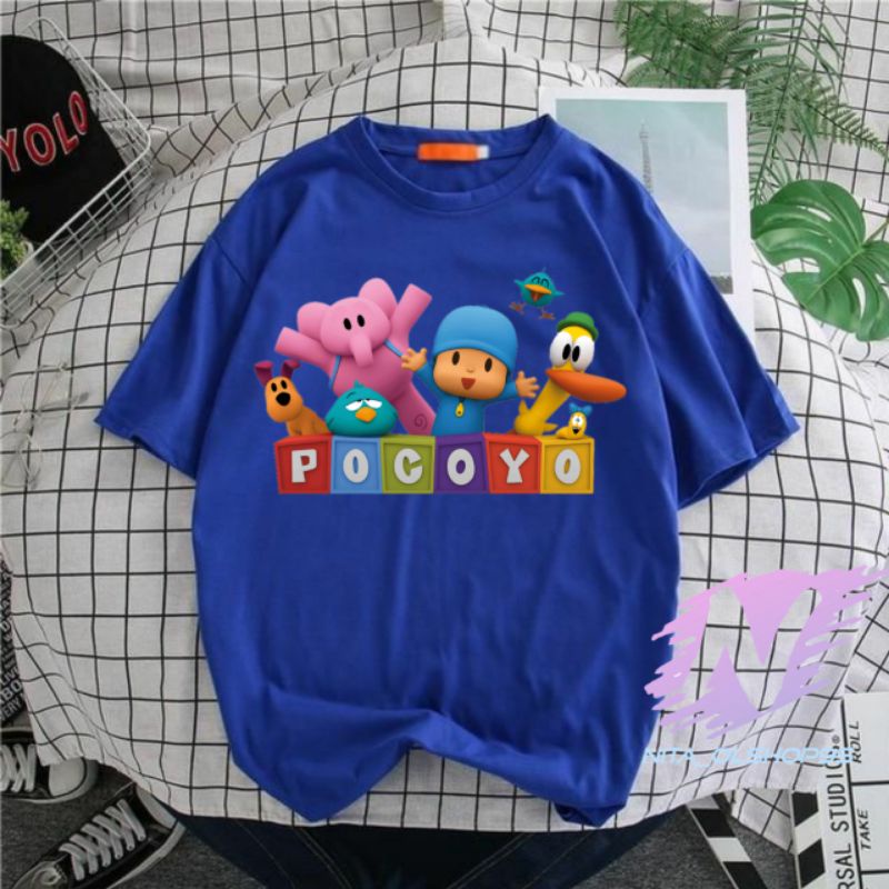 kaos anak pocoyo baju pocoyo kartun