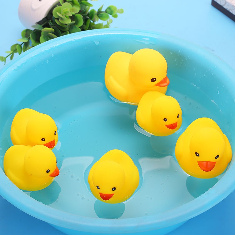 6pc Mainan Anak Bebek Air Bisa Bunyi | Mainan Bebek Karet Kuning