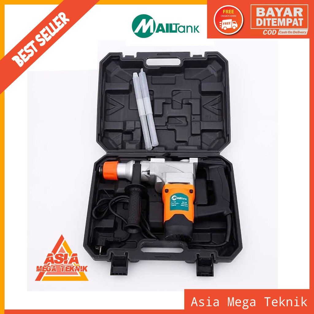 MAILTANK Rottary Hammer Diameter 24mm - Mesin bor bobok beton bor +drill (untuk mengebor beton) dril