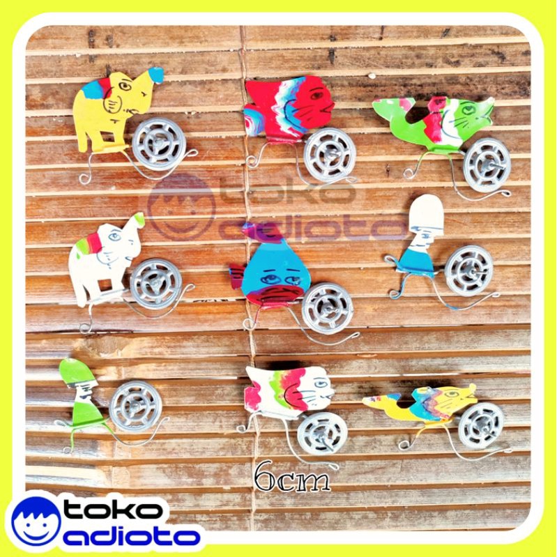 Mainan Gasing Sepeda / Mainan Gangsing Motor Motoran Tradisional / Gasing Timah Seng / Mainan Jadul 