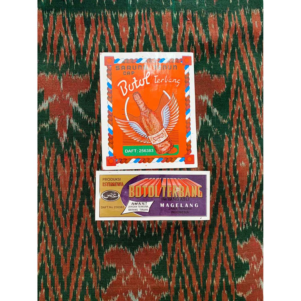 SARUNG GOYOR TENUN ASLI BOTOL TERBANG DIJAMIN ASLI PREMIUM - HIJAU 1 - BUATAN TANGAN BUKAN MESIN