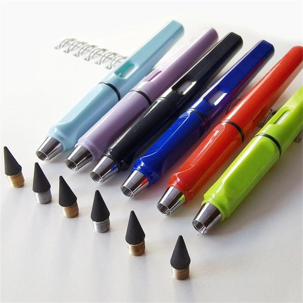 Mxbeauty Eternal Pencil Nib 5Pcs Stationery Tanpa Tinta Pen Universa Replaceable Unlimited Tulisan Ujung Kepala Pensil