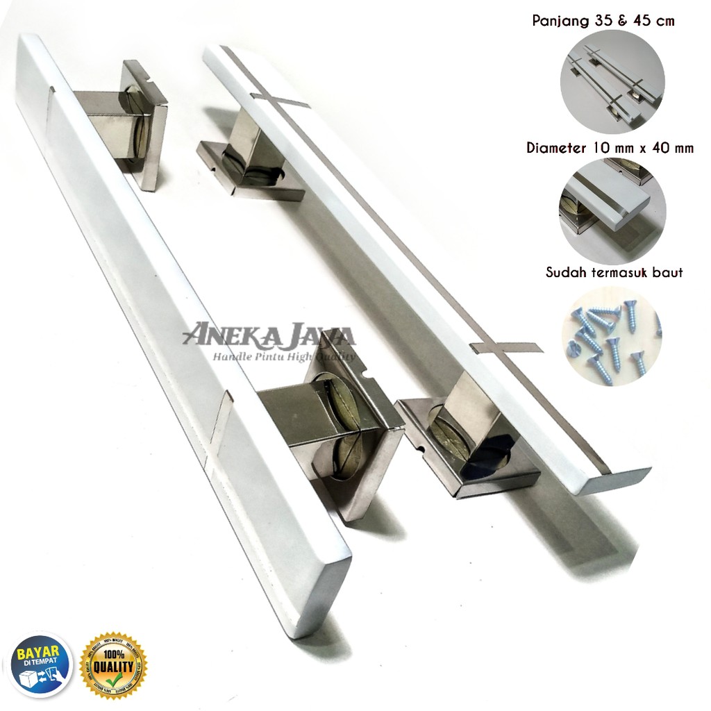 Tarikan Pintu 35 cm &amp; 45 cm Handle Pintu rumah  Pegangan Pintu rumah minimalis putih stainlees steel