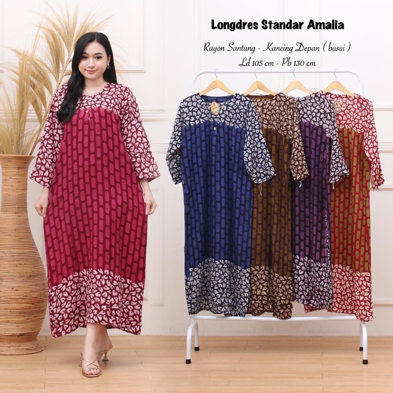 DASTER LONGDRES SONGKET PANJANG KANCING DEPAN LENGAN PANJANG  MURAH ADEM