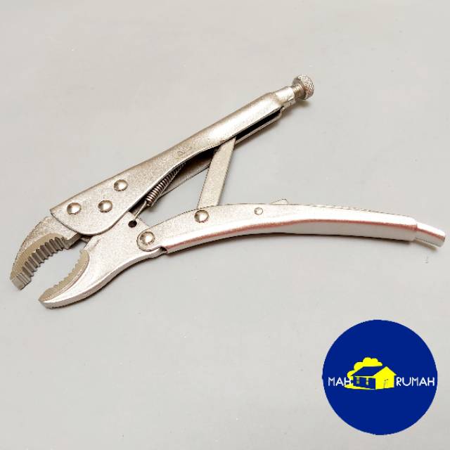 Tang Buaya Jepit Bengkok 10&quot; 10 inch 10in Locking Pliers Curved Oval Vise Grip - ATS