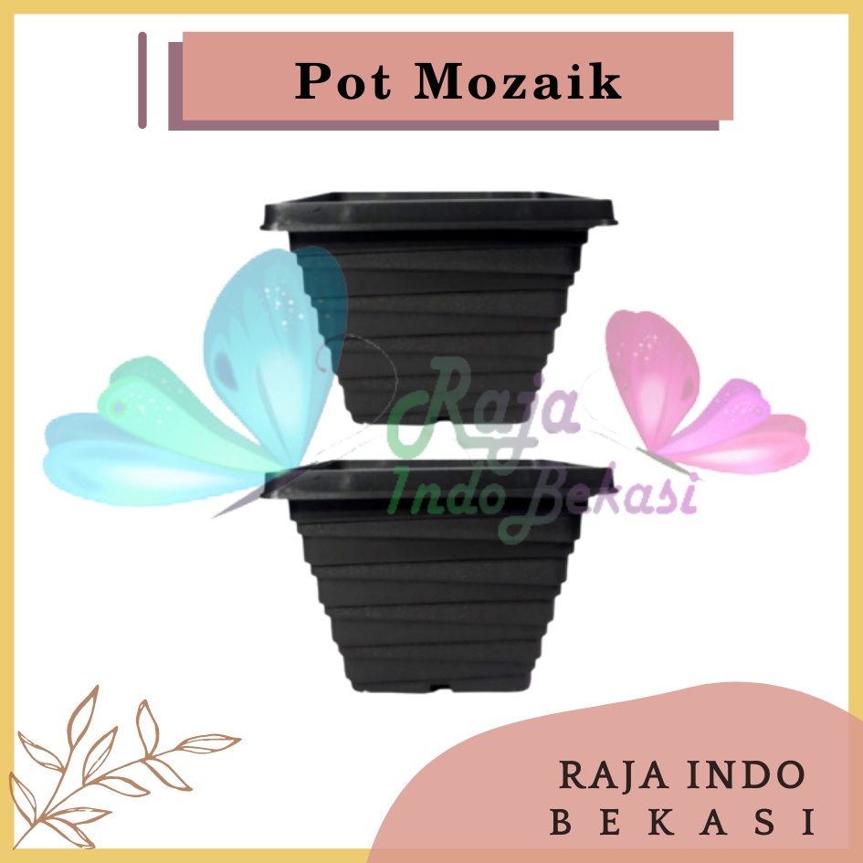 Pot Mozaik 21 Hitam By Garden Of Love Pot Bunga Plastik Murah Mirip Pot Kenanga 21 Bkn  Pot Tawon 21