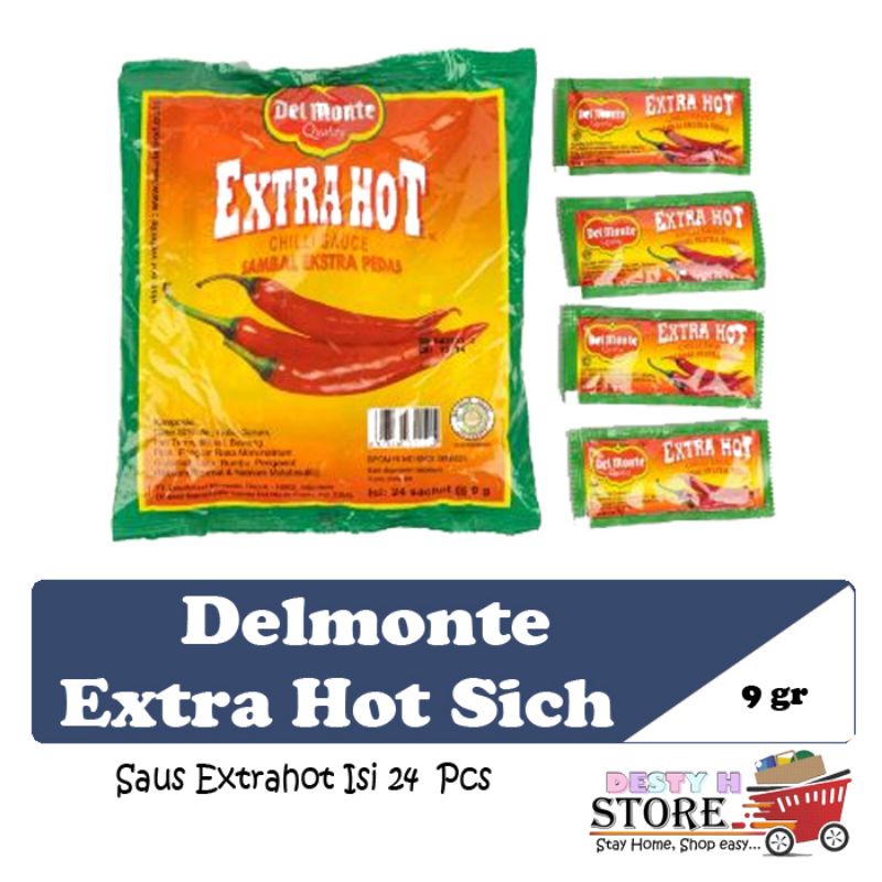 

delmonte saus extrahot sacshet isi 24 pcs 9gr
