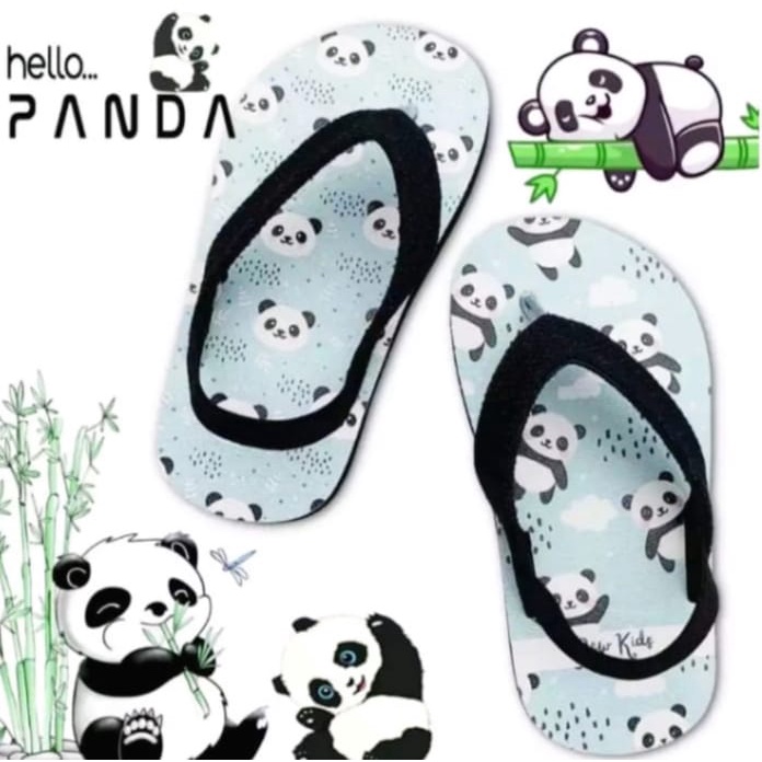 Sendal baby kids jepit anak motif panda new