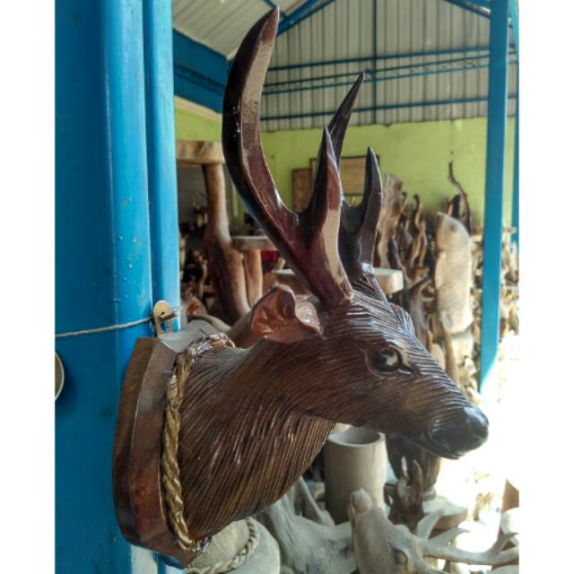 TERMURAH Patung Kepala Rusa