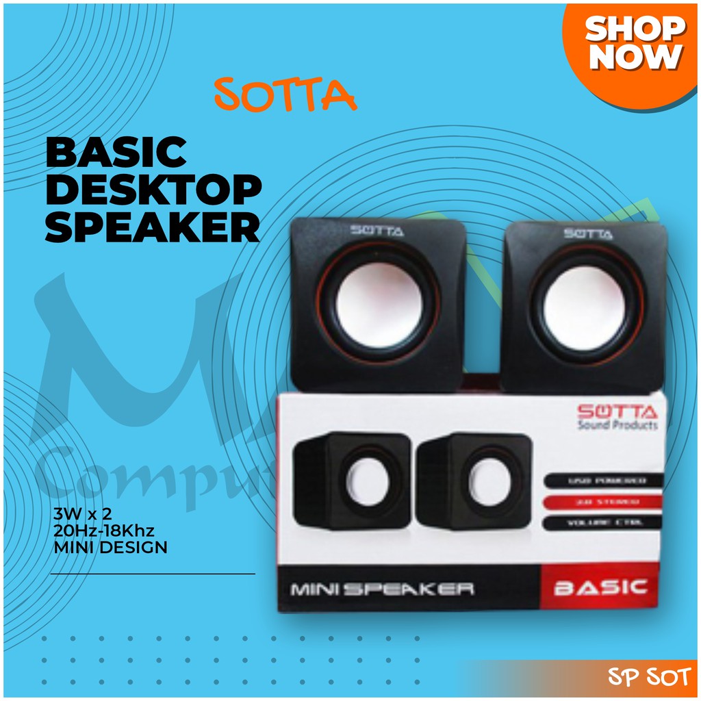 Sotta Basic 5W RMS USB Power DC5V Mini Design Desktop Speaker