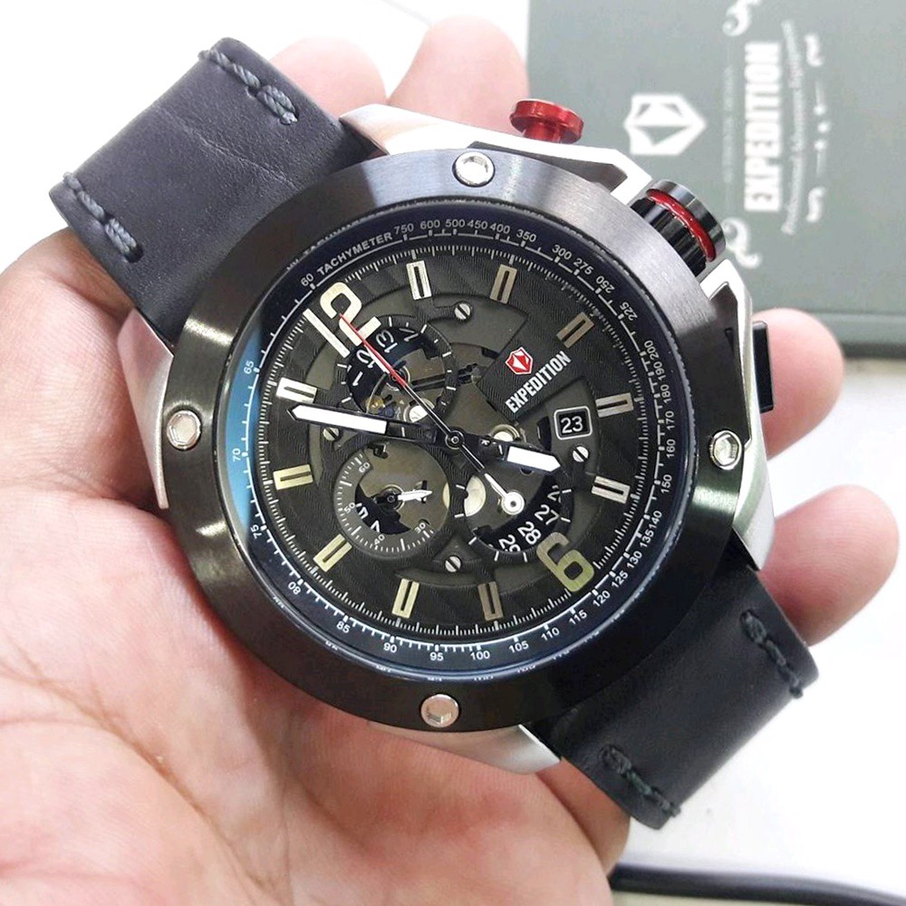 JAM TANGAN PRIA EXPEDITION E6697 SILVER ORIGINAL RESMI