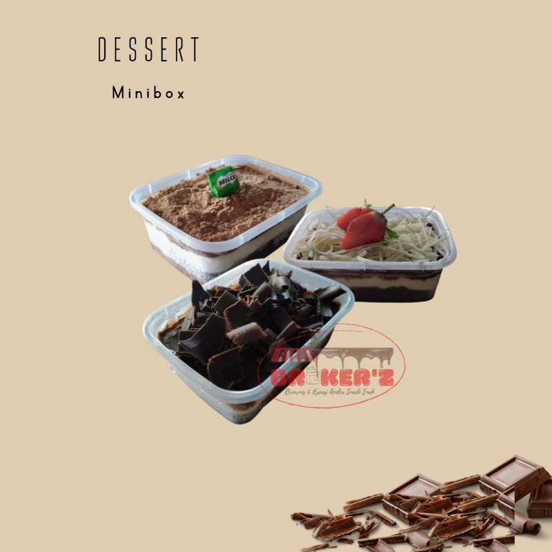 

Dessert Minibox 200ml greentea redvelvet tiramisu cheescake Dll