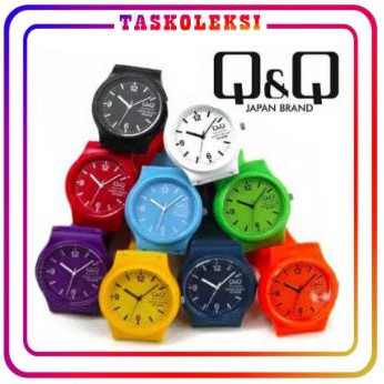 Jam Tangan Q&amp;Q Jelly Quartz Water Resistance QQ Karet  Rubber Fashion Murah COD