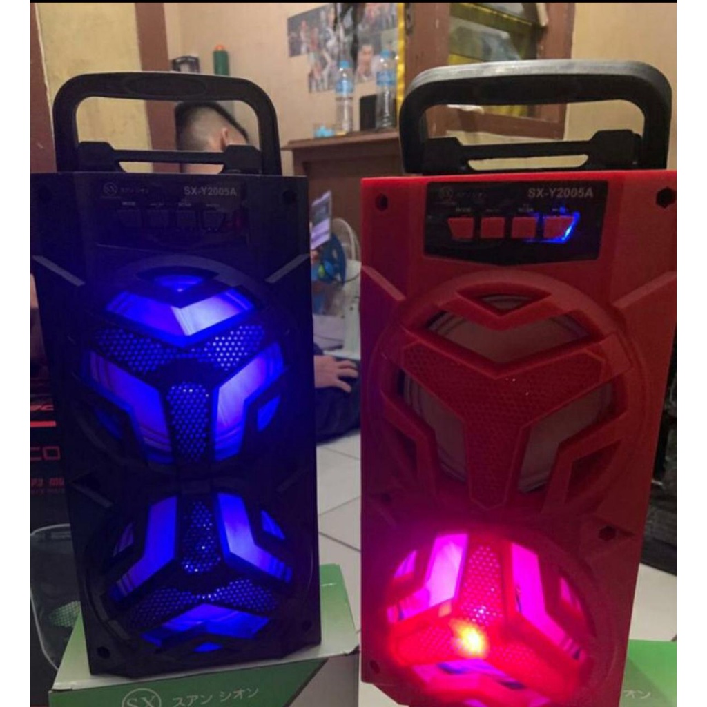 Speaker Bluetooth Karaoke Portable SX-Y2005  Free Mic Radio FM Super Bass