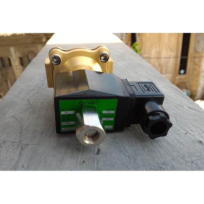 Jual Solenoid Valve Kuningan 1 2 Inchi 220VAC Normaly Open Shopee Indonesia