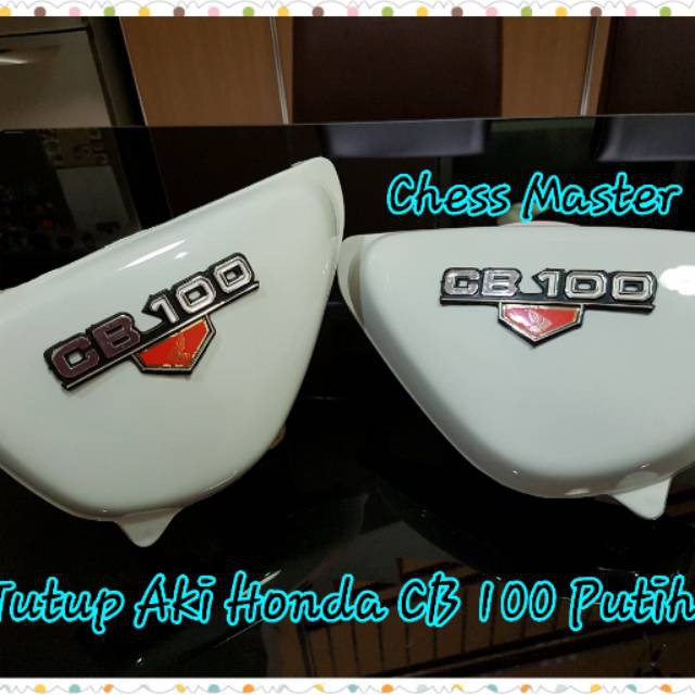 TUTUP COVER AKI HONDA CB 100 PUTIH - PERLENGKAPAN MOTOR