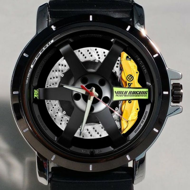 Jam Tangan Pria Velg Racing Car Custom Strap Rubber Analog AD-172301