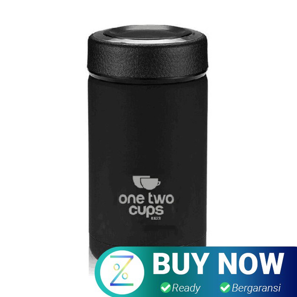 OneTwoCups Botol Minum Thermos Mini Stainless Steel 400ML - K623 - Bla