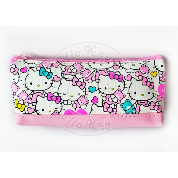 

dompet / tempat pensil alat tulis hello kitty pink bear