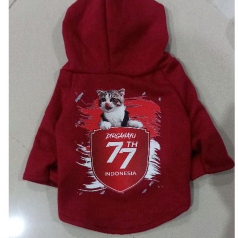 baju kucing baju anjing special edition HUT RI 77