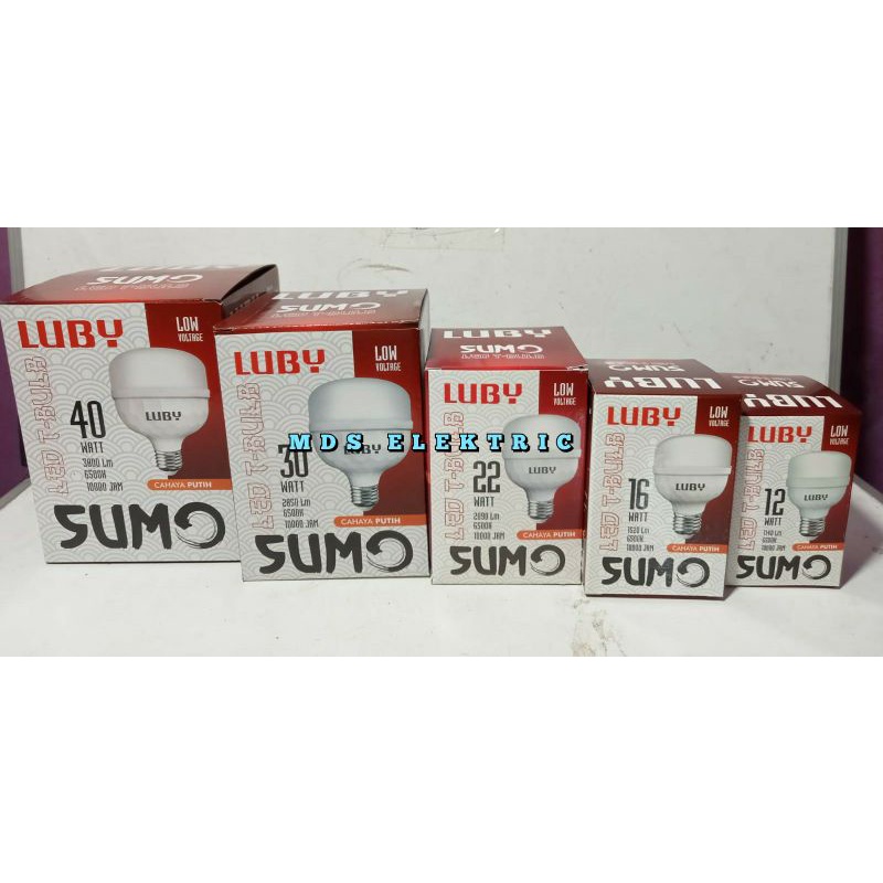 LAMPU LED LUBY SUMO CAPSULE CAHAYA PUTIH 12W, 16W, 22W, 30W, 40W ORIGINAL PRODUK LUBY