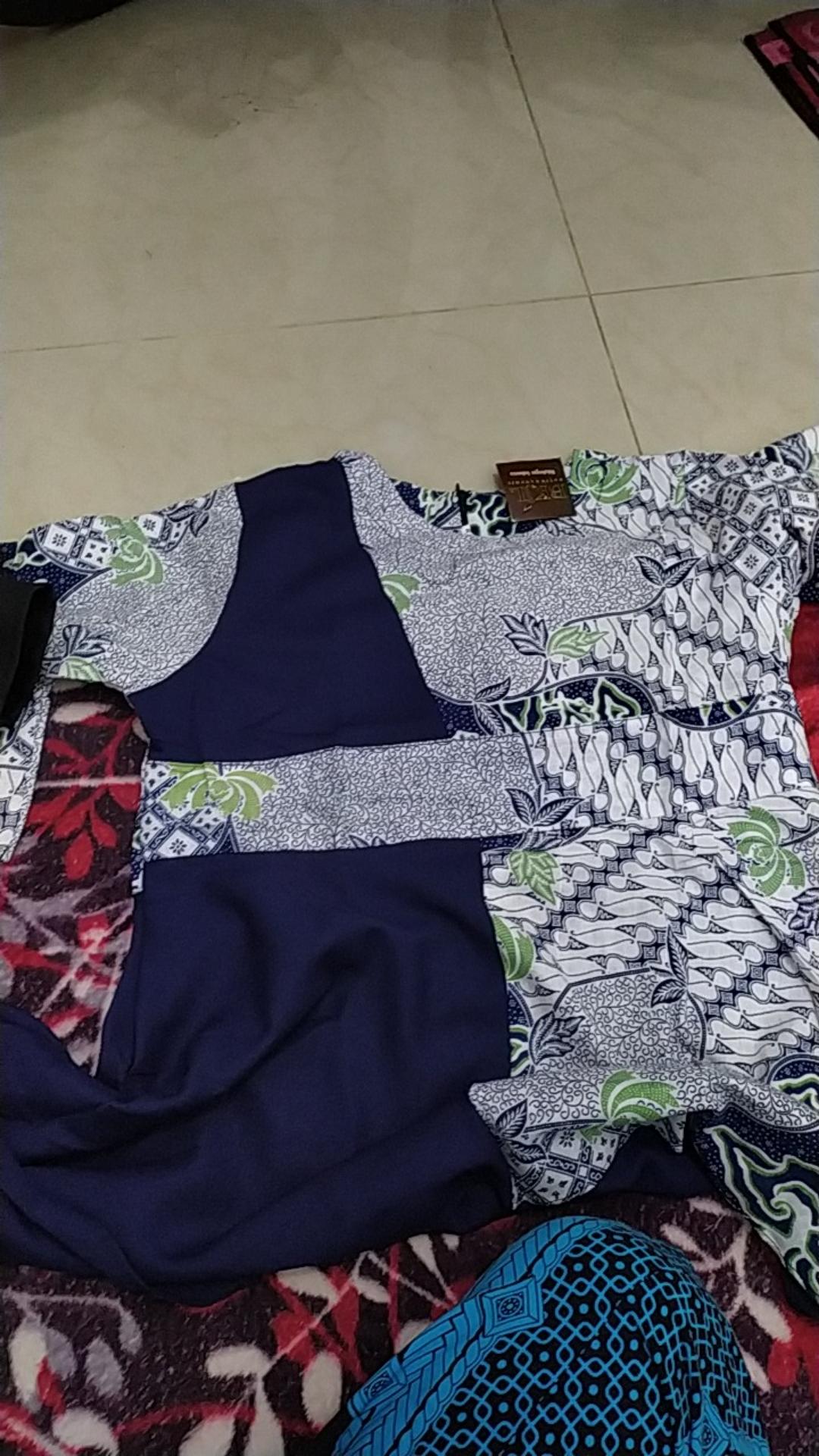 Tey-17 Batik Wanita Asj Sa Hrb026 Kenongo Kemeja Tosca Pendek