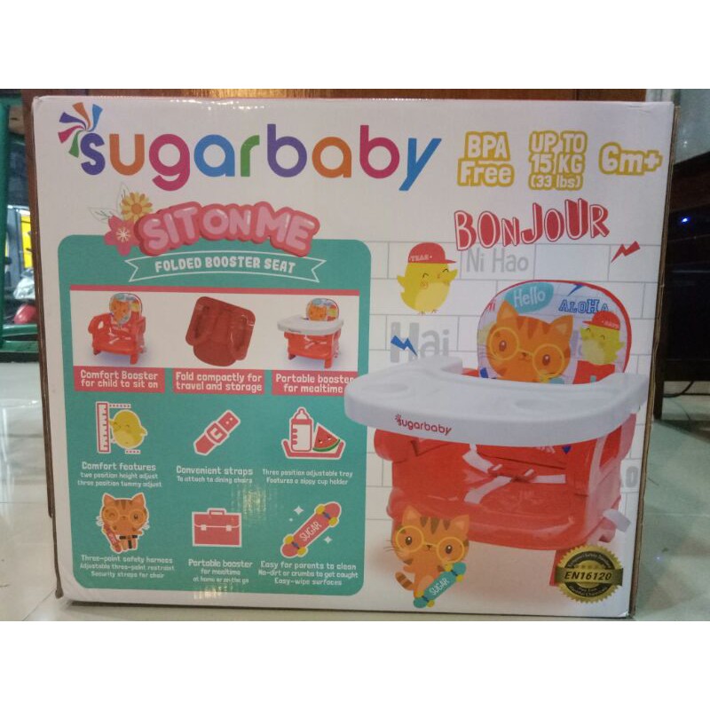 meja makan bayi sugar baby folded booster seat