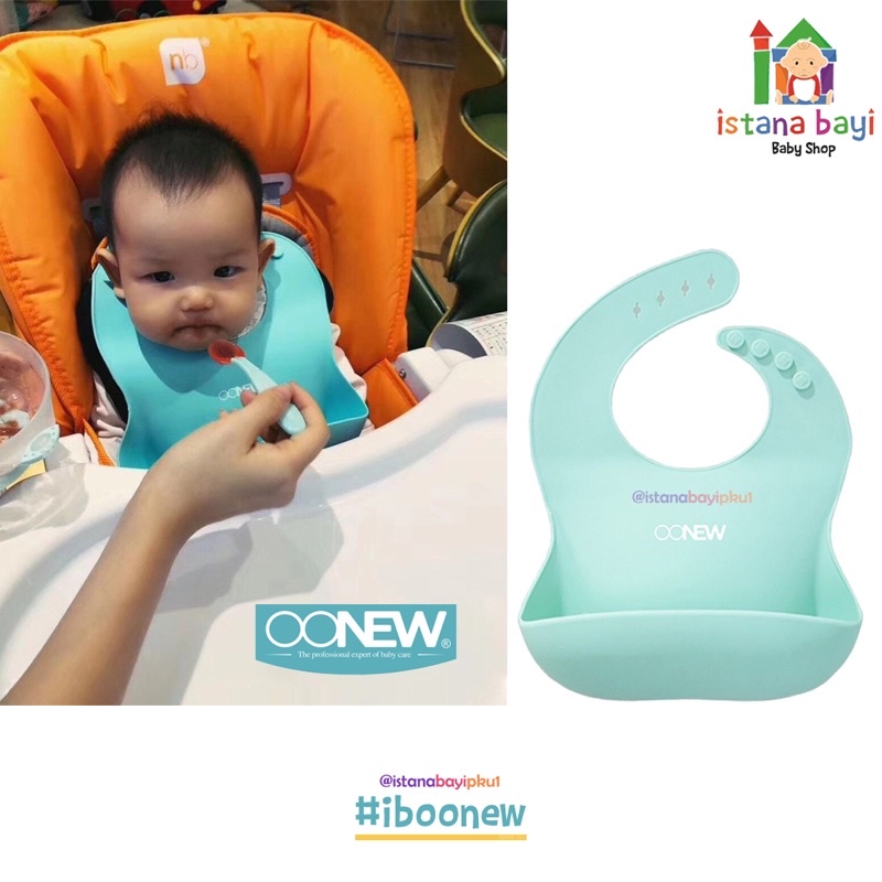 Oonew Silicone Baby Bib - Slaber Bayi/Celemek bayi anti air