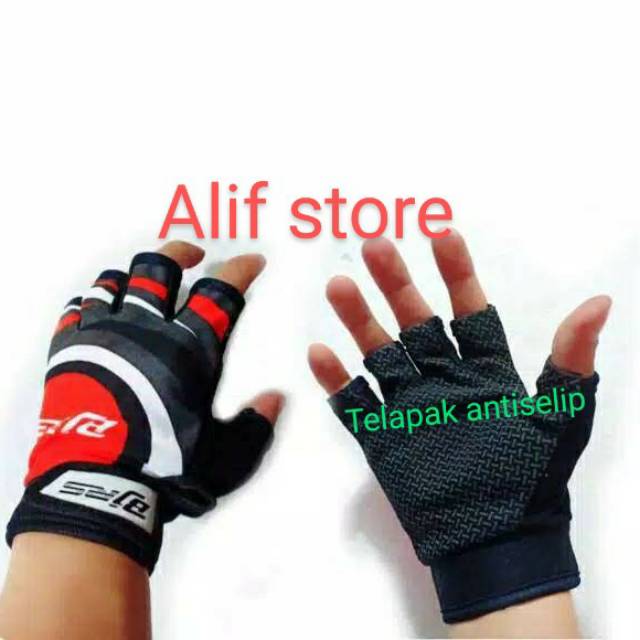 Glove  B J R S Gowes sarung tangan sepeda gym fitness dayli  lokal bahan import