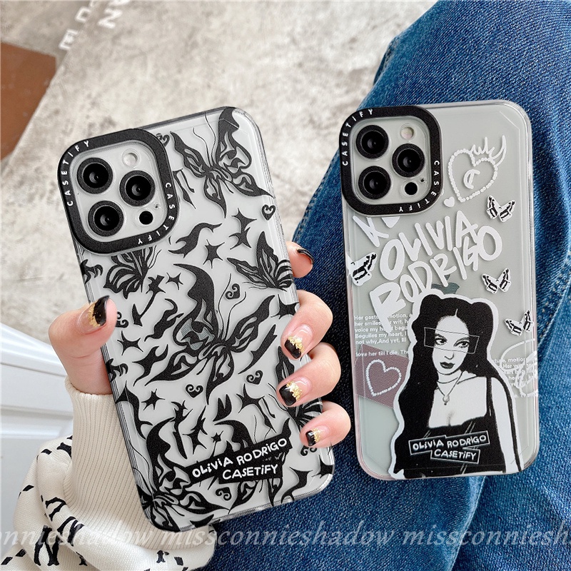 Soft Case Tpu Transparan Motif Butterfly Girl Untuk iPhone 11 13 12 pro Max 7 6 6s 8 plus XR X XS Max SE 2020