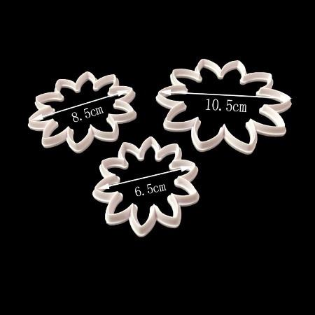 Fondant Cutter - Cetakan Fondant Lotus Flower (3pcs)