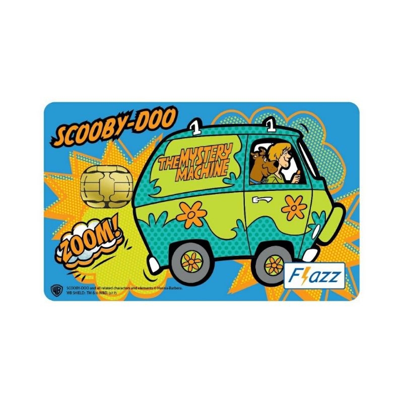 Kartu Flazz Limited Edition Scooby Doo Zoom Biru ORI /Like eTOLL eMONEY Tapcash or Brizzi