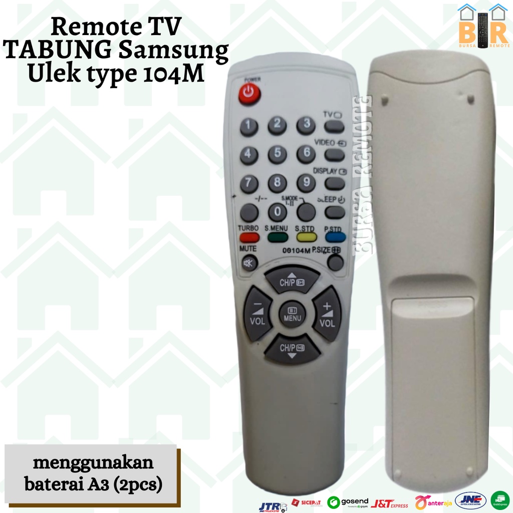 Remot REMOTE TV TABUNG SAMSUNG TIPE 00104M ECER DAN GROSIR