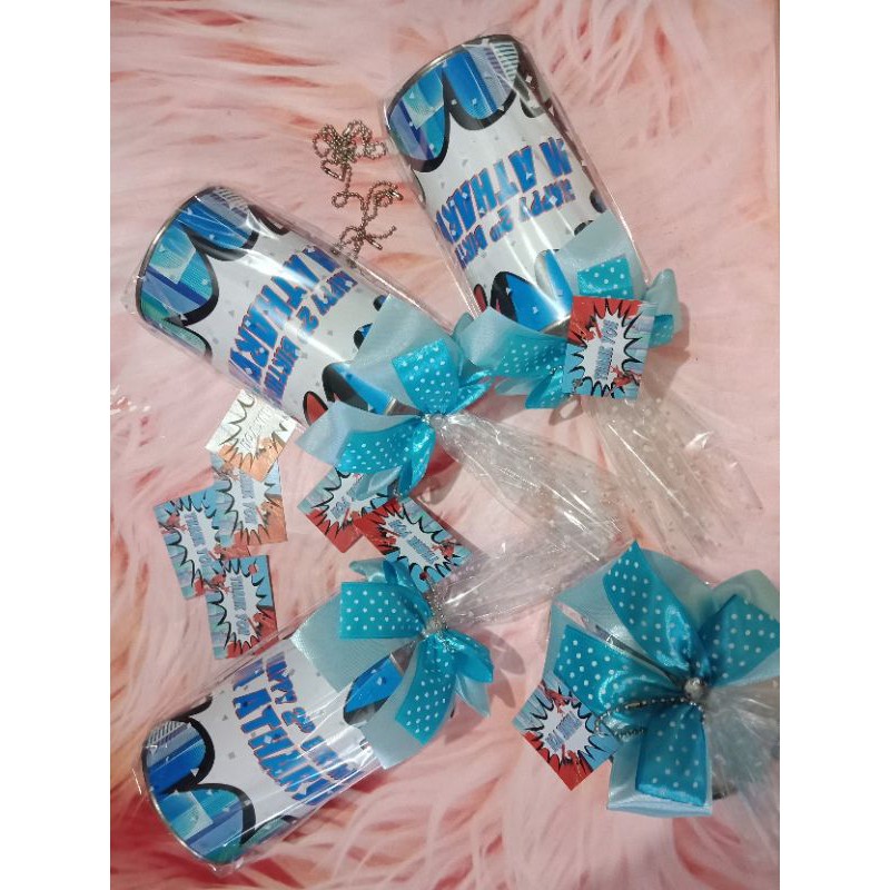 Celengan Kaleng Buka Tutup + Packaging Plastik & Pita